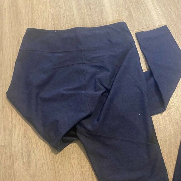 Outdoor Voices Womens Blue Black Elastic Waist Stretch Activewear Pant Sz Medium - Picture 3 of 8